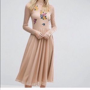 COPY - ASOS Donny floral embroidered skater dress